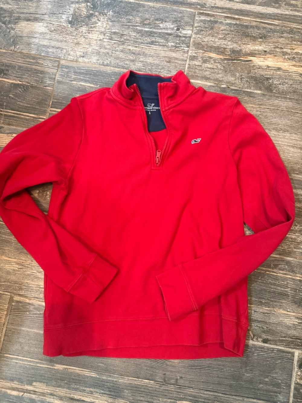 Vineyard Vines Men’s Red Half-Zip Pullover Sweater